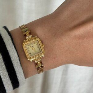 SKU:0047 mini gold watch + in a gift box In working condition stainless steel